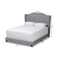 Aden Modern and Contemporary Grey Fabric Upholstered Queen Size Bed FredCo