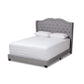Aden Modern and Contemporary Grey Fabric Upholstered Queen Size Bed FredCo