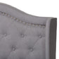 Aden Modern and Contemporary Grey Fabric Upholstered Queen Size Bed FredCo