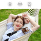 Adjustable-Height Outdoor Hammock with Stand Beige FredCo