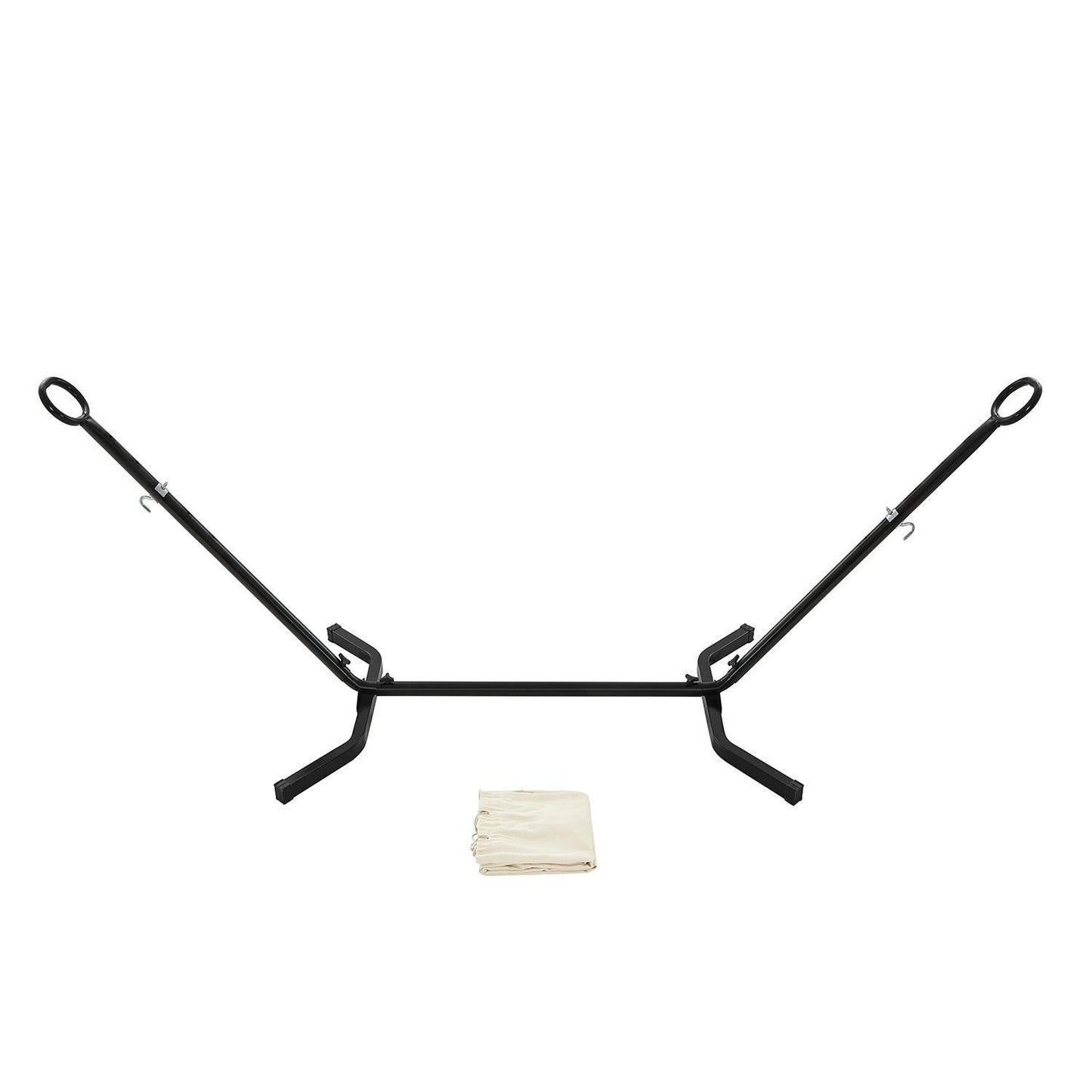Adjustable-Height Outdoor Hammock with Stand Beige FredCo
