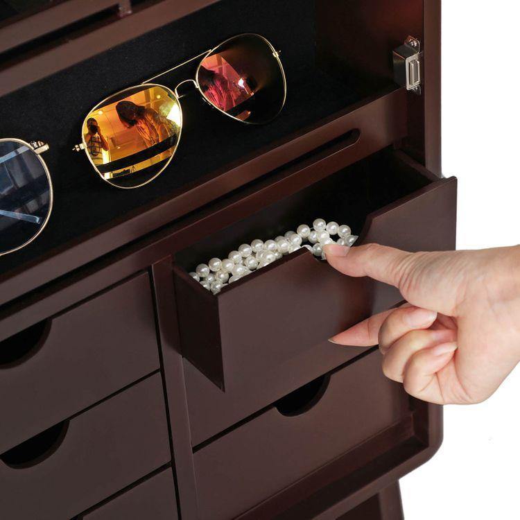 Adjustable Light Jewelry Cabinet FredCo