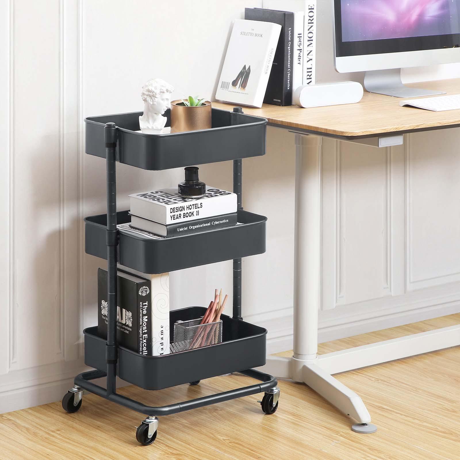Adjustable Shelves Rolling Cart FredCo