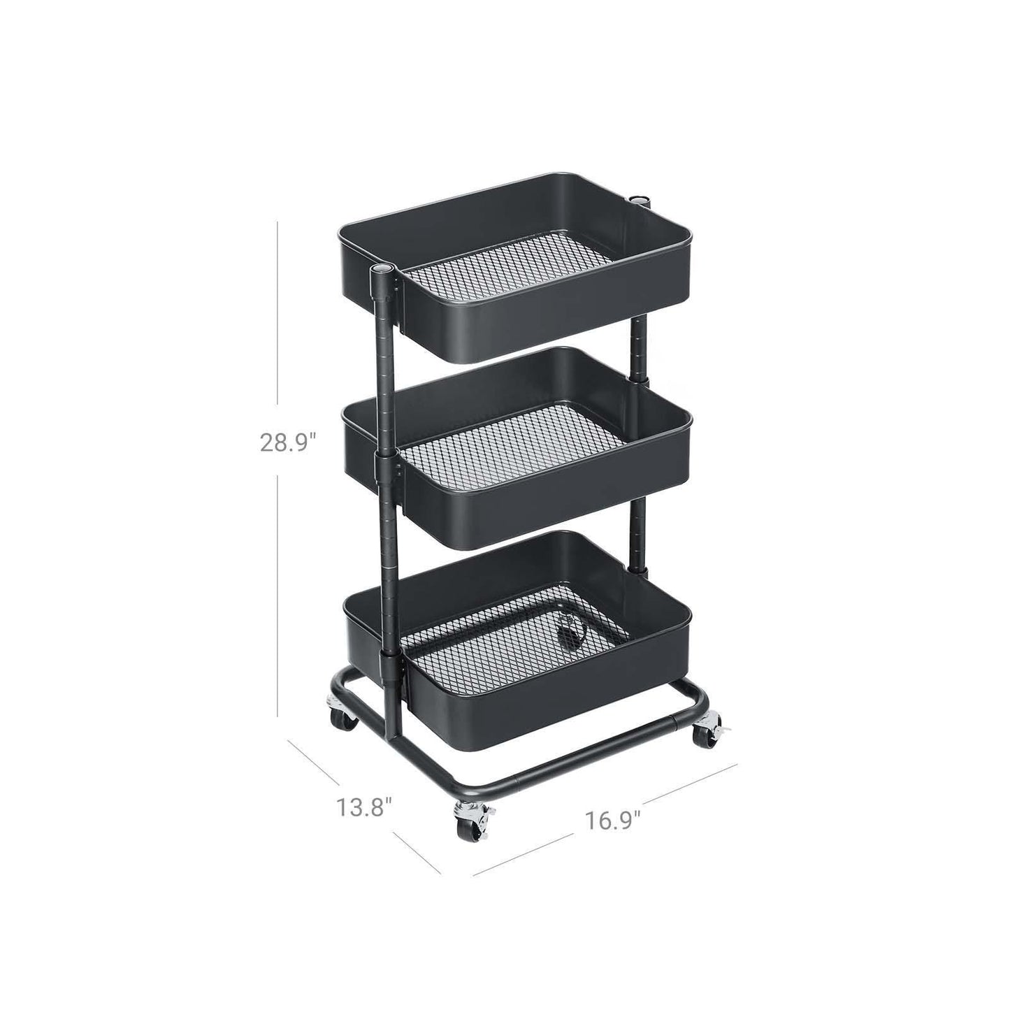 Adjustable Shelves Rolling Cart FredCo