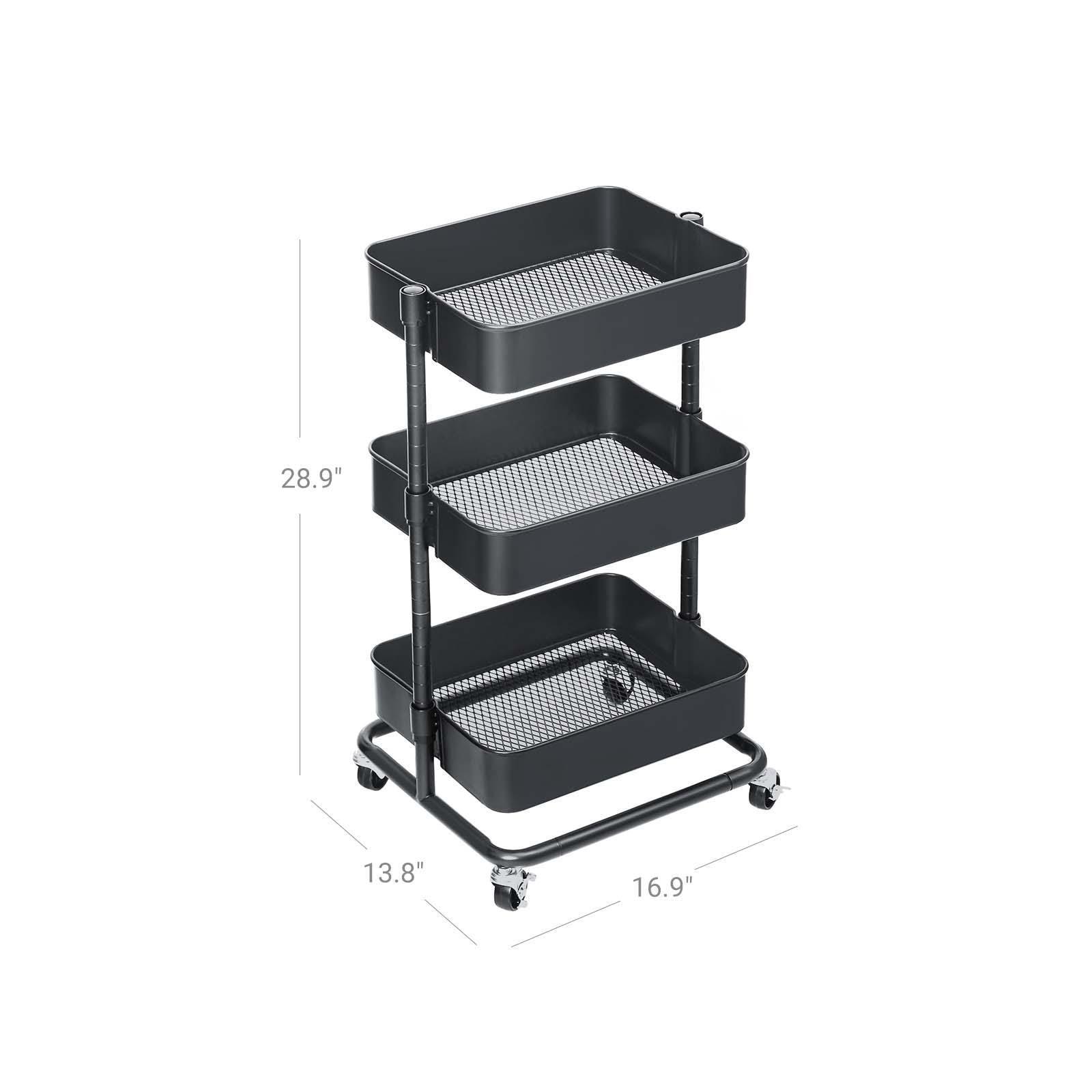 Adjustable Shelves Rolling Cart FredCo