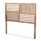 Adler Modern and Contemporary Transitional Ash Walnut Finished Wood King Size Headboard FredCo
