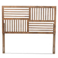 Adler Modern and Contemporary Transitional Ash Walnut Finished Wood King Size Headboard FredCo