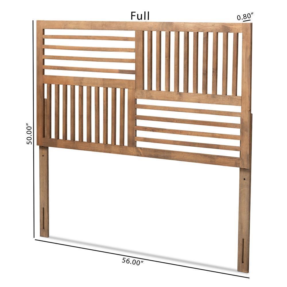 Adler Modern and Contemporary Transitional Ash Walnut Finished Wood King Size Headboard FredCo
