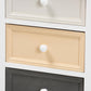 Adonis Mid-Century Modern Transitional Multi-Colored Wood 3-Drawer Storage Unit with Basket FredCo