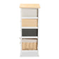 Adonis Mid-Century Modern Transitional Multi-Colored Wood 3-Drawer Storage Unit with Basket FredCo