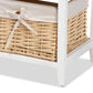 Adonis Mid-Century Modern Transitional Multi-Colored Wood 3-Drawer Storage Unit with Basket FredCo