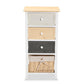 Adonis Mid-Century Modern Transitional Multi-Colored Wood 3-Drawer Storage Unit with Basket FredCo