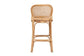 Adrena Modern Bohemian Natural Brown Rattan Bar Stool FredCo