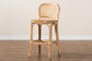 Adrena Modern Bohemian Natural Brown Rattan Bar Stool FredCo