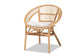 Adrina Modern Bohemian Natural Brown Rattan Dining Chair FredCo