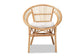 Adrina Modern Bohemian Natural Brown Rattan Dining Chair FredCo