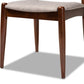 Aeron Mid-Century Modern Light Gray Fabric Upholstered Walnut Finished Wood Dining Chair Set of 2 FredCo