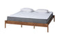 Agatis Mid-Century Modern Ash Walnut Finished Wood Queen Size Bed Frame FredCo