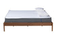 Agatis Mid-Century Modern Ash Walnut Finished Wood Queen Size Bed Frame FredCo