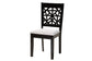 Aiden Modern Grey Fabric and Dark Brown Finished Wood 5-Piece Dining Set FredCo