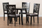 Aiden Modern Grey Fabric and Dark Brown Finished Wood 5-Piece Dining Set FredCo