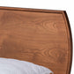Aimi Mid-Century Modern Walnut Brown Finished Wood Full Size Platform Bed FredCo