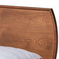 Aimi Mid-Century Modern Walnut Brown Finished Wood King Size Platform Bed FredCo