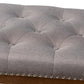 Ainsley Modern and Contemporary Grey Fabric Upholstered Walnut Finished Solid Rubberwood Bench FredCo
