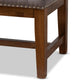 Ainsley Modern and Contemporary Grey Fabric Upholstered Walnut Finished Solid Rubberwood Bench FredCo