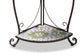 Airell Modern and Contemporary Multi-Colored Glass and Black Metal 3-Tier Plant Stand FredCo