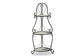 Airell Modern and Contemporary Multi-Colored Glass and Black Metal 3-Tier Plant Stand FredCo