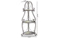 Airell Modern and Contemporary Multi-Colored Glass and Black Metal 3-Tier Plant Stand FredCo
