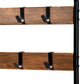 Aislin Vintage Rustic Industrial Distressed Wood and Black Metal Finished Entryway Hall Tree FredCo