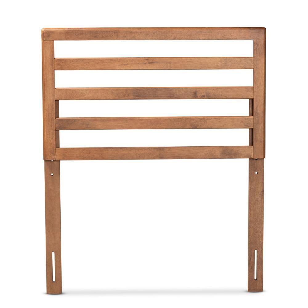 Akemi Modern and Contemporary Ash Walnut Finished Wood Twin Size Headboard FredCo