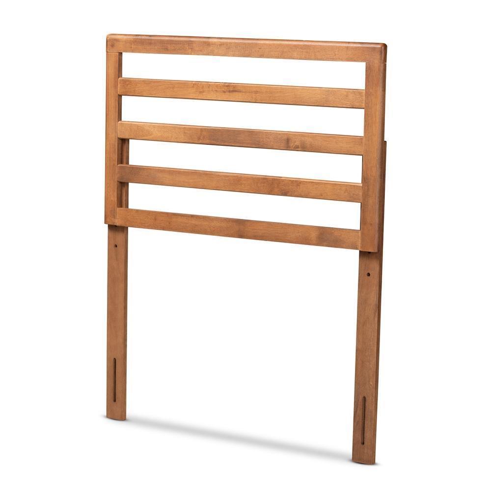 Akemi Modern and Contemporary Ash Walnut Finished Wood Twin Size Headboard FredCo