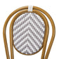 Alaire Classic French Indoor and Outdoor Grey and White Bamboo Style Stackable 2-Piece Bistro Dining Chair Set FredCo