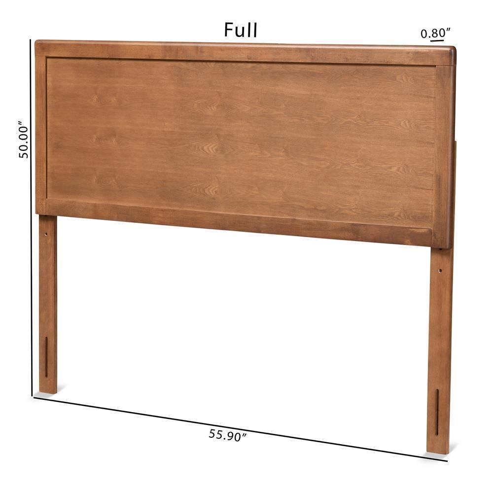 Alan Modern and Contemporary Transitional Ash Walnut Finished Wood Full Size Headboard FredCo