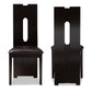 Alani Modern and Contemporary Dark Brown Faux Leather Upholstered Dining Chair Set of 2 FredCo