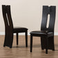 Alani Modern and Contemporary Dark Brown Faux Leather Upholstered Dining Chair Set of 2 FredCo