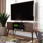 Alard Mid-Century Modern Walnut Brown Finished 2-Door Wood TV Stand FredCo