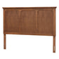 Alarice Classic and Traditional Ash Walnut Finished Wood Queen Size Headboard FredCo