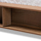 Alba Modern Transitional Ash Walnut Brown Finished Wood King Size 4-Drawer Platform Storage Bed with Built-In Shelves FredCo