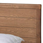 Alba Modern Transitional Ash Walnut Brown Finished Wood King Size 4-Drawer Platform Storage Bed with Built-In Shelves FredCo