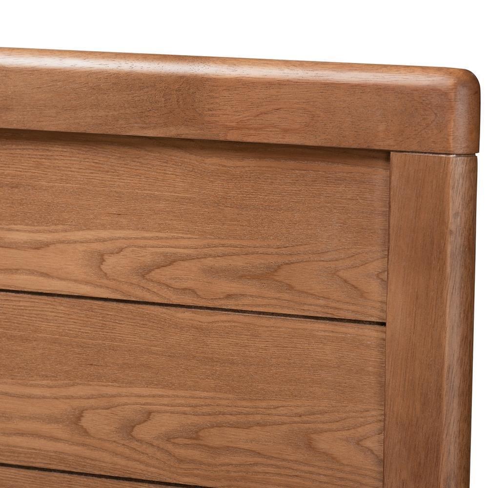 Alba Modern Transitional Ash Walnut Brown Finished Wood Queen Size 4-Drawer Platform Storage Bed FredCo