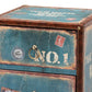 Alba Vintage Rustic French Inspired Blue Finished Wood 5-Drawer Accent Storage Cabinet FredCo
