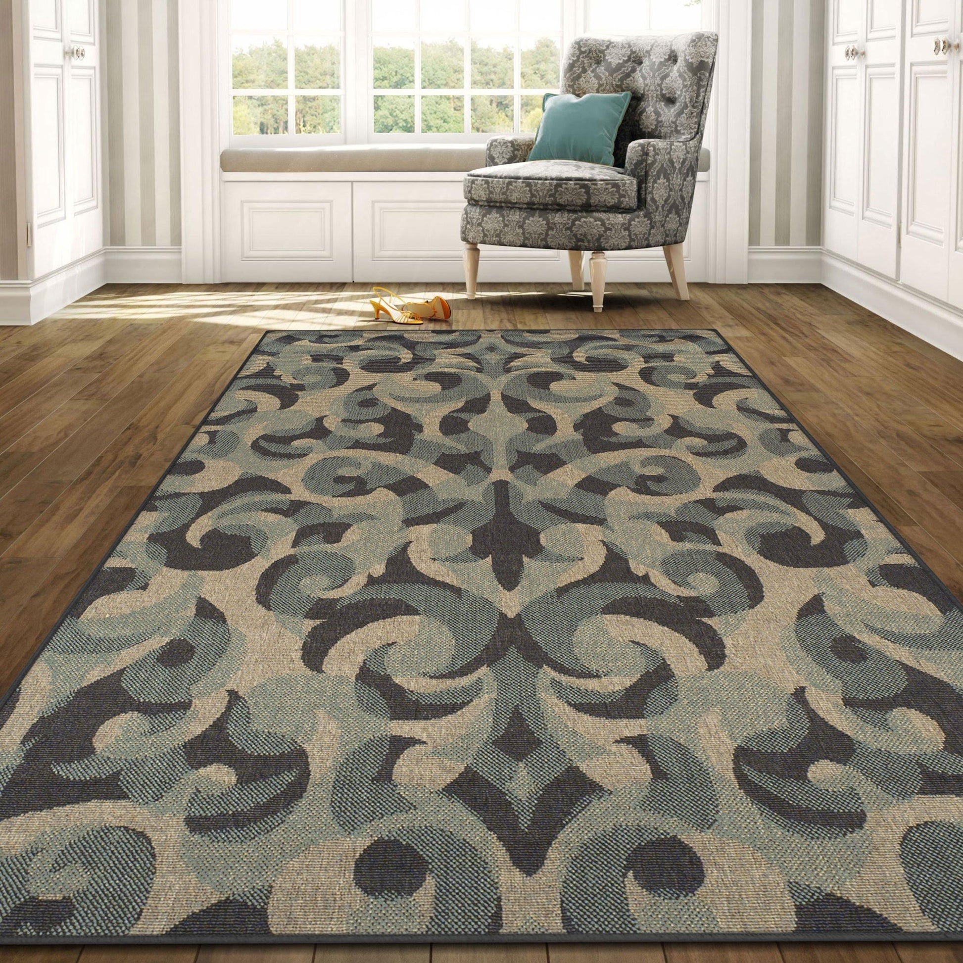 Aldaine Weather-Resistant Indoor/Outdoor Rug FredCo