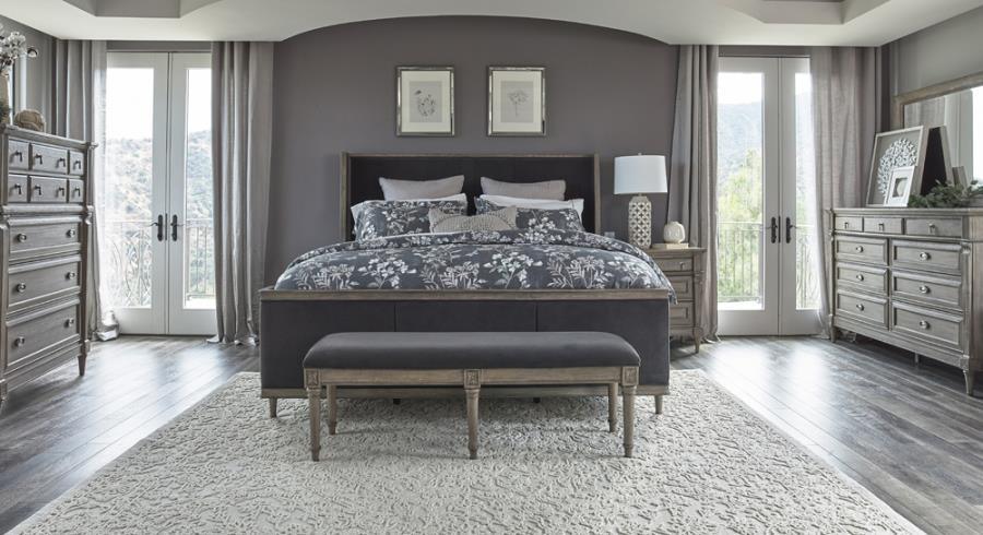 Alderwood 5-piece California King Bedroom Set French Grey Coaster FredCo