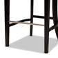 Aldon Modern and Contemporary Grey Fabric Upholstered and Dark Brown Finished Wood 2-Piece Bar Stool Set FredCo