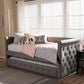 Alena Modern and Contemporary Light Grey Fabric Daybed with Trundle FredCo