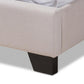 Alesha Modern and Contemporary Beige Fabric Upholstered King Size Bed FredCo